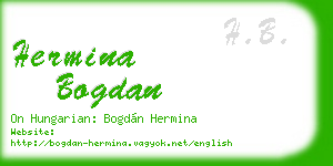 hermina bogdan business card
